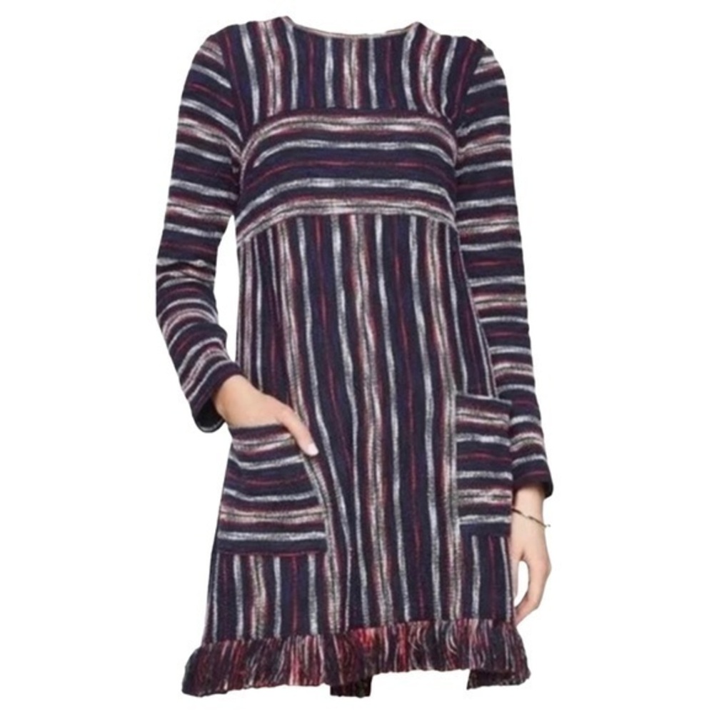 BCBGMAXAZRIA Kathy Striped‎ Boucle Dress Size Small